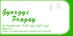 gyorgyi pragay business card